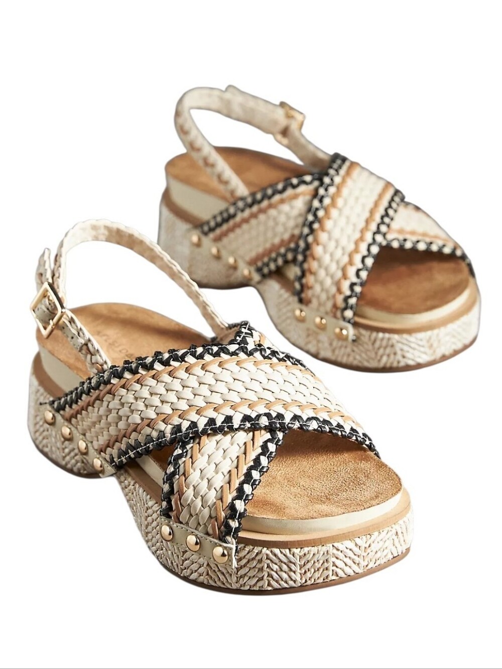 Kelsi Dagger Brooklyn Pace Raffia Platform Sandals Women's 6.5 New In Box